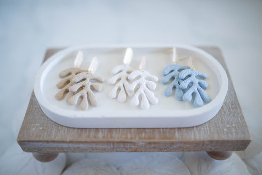 Clay Earrings | Coral Dangles | Coastal Shores Collection