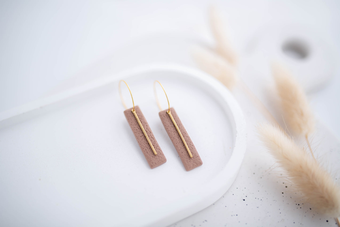 Clay Earrings | Simple Hoops | All Things Neutral Collection
