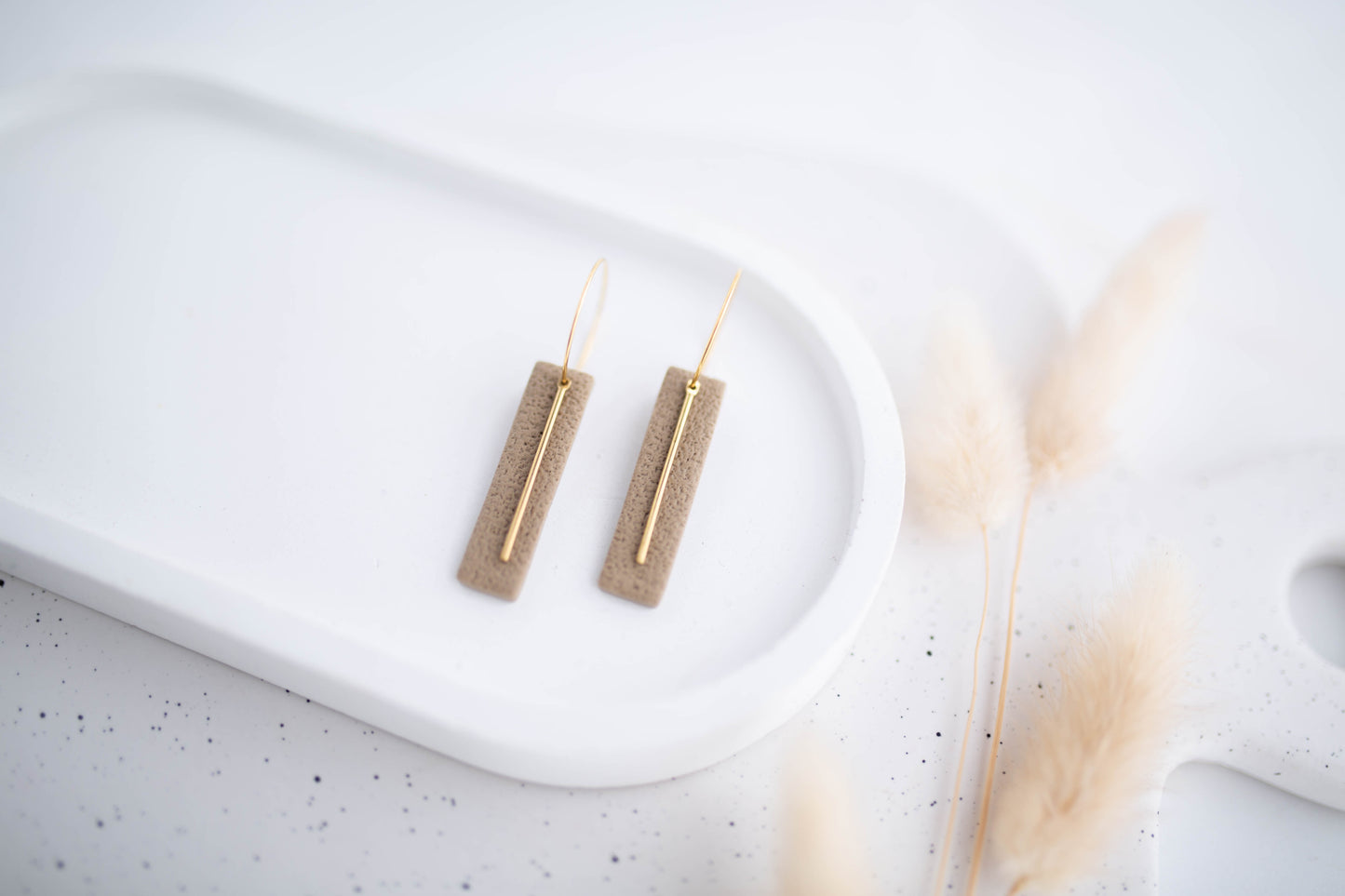 Clay Earrings | Simple Hoops | All Things Neutral Collection