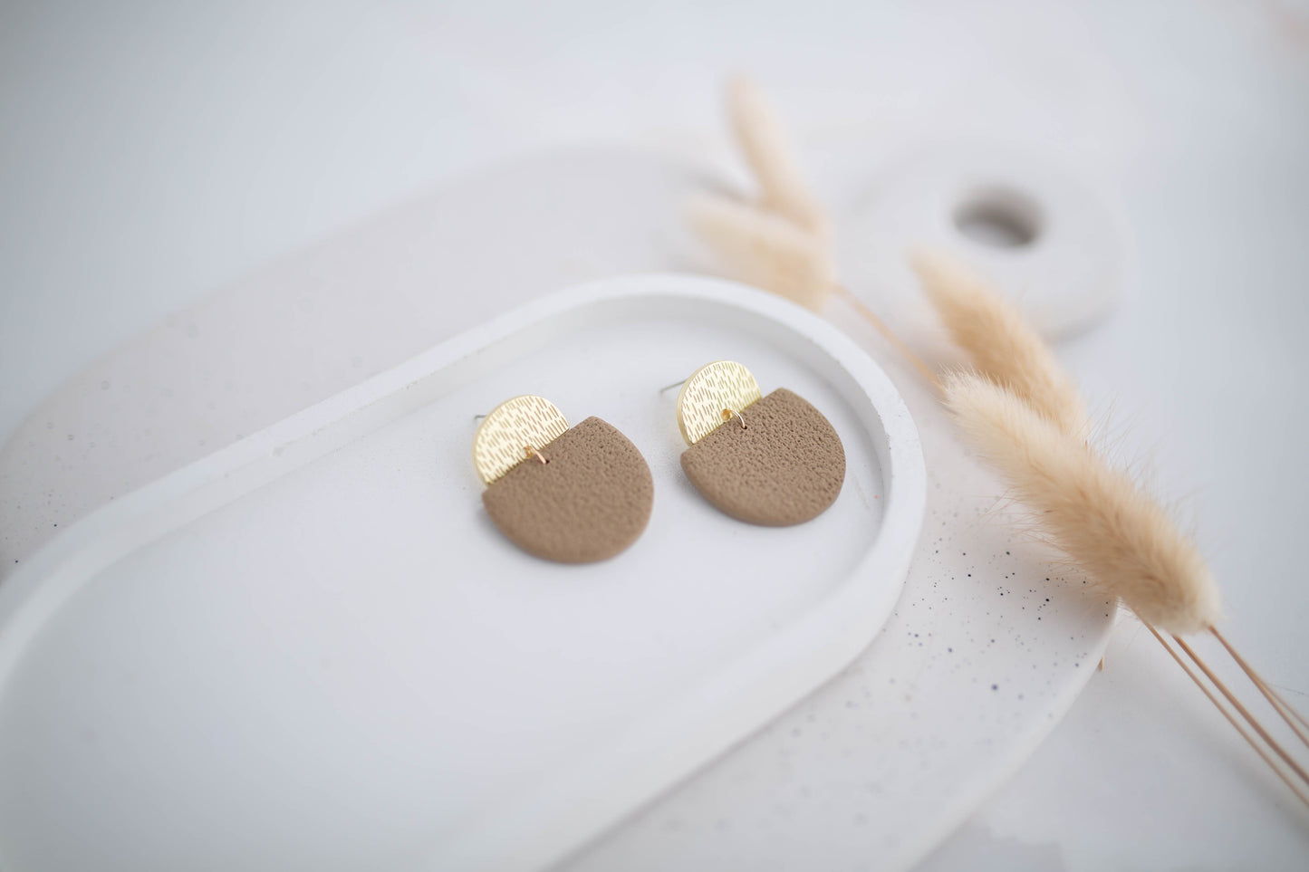 Clay Earrings | Simple Dangles | All Things Neutral Collection