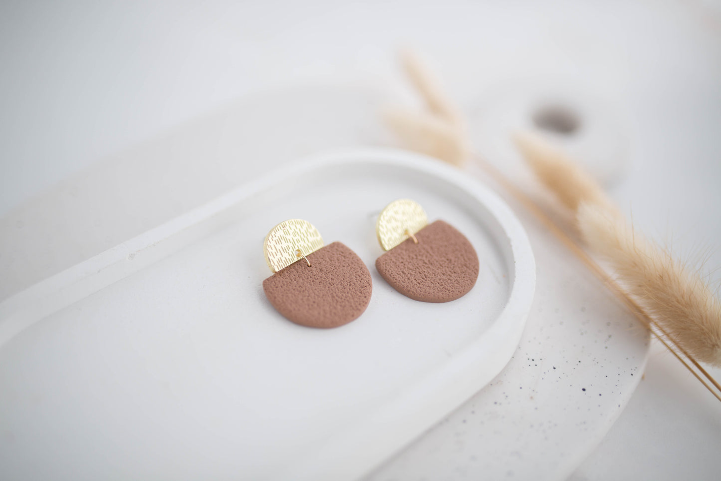 Clay Earrings | Simple Dangles | All Things Neutral Collection