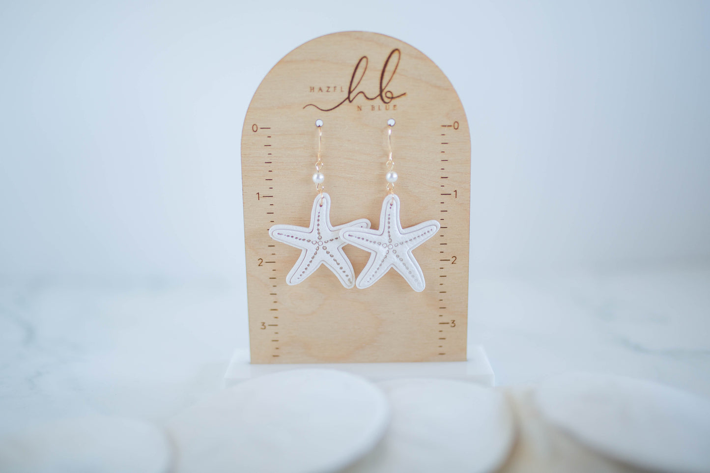 Clay Earrings | Sea Star Dangles | Coastal Shores Collection