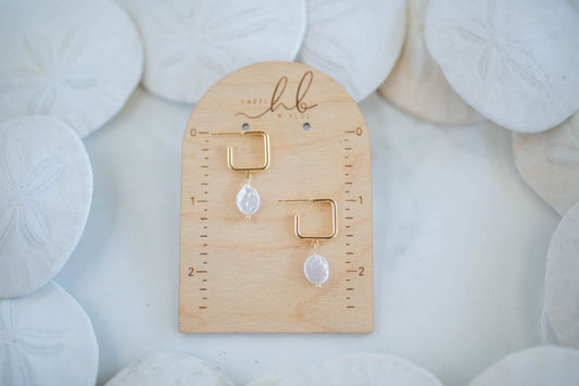 Simple Earrings | Pearl Huggies | Coastal Shores Collection