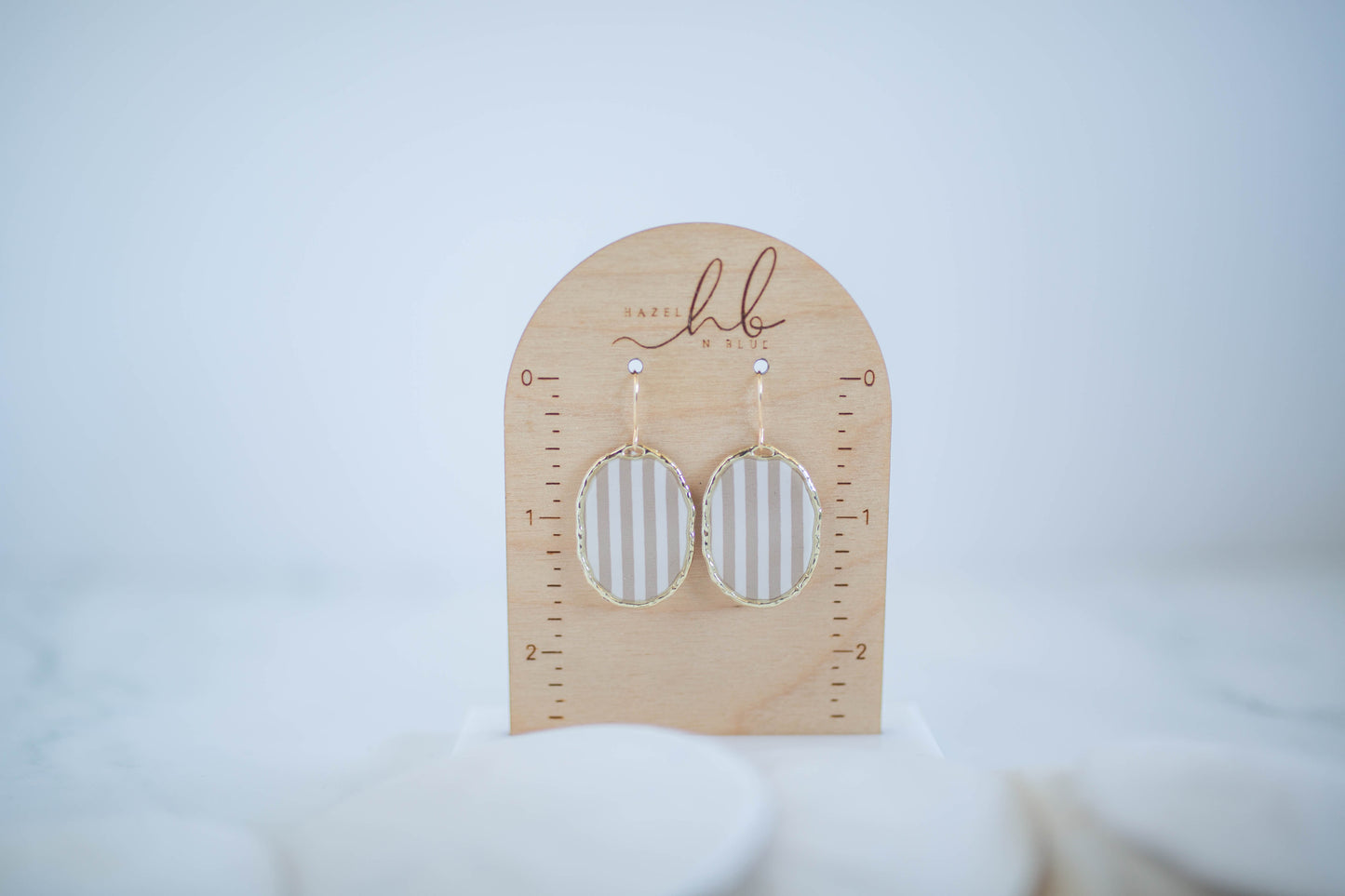 Clay Earrings | Coastal Stripe Dangles | Coastal Shores Collection