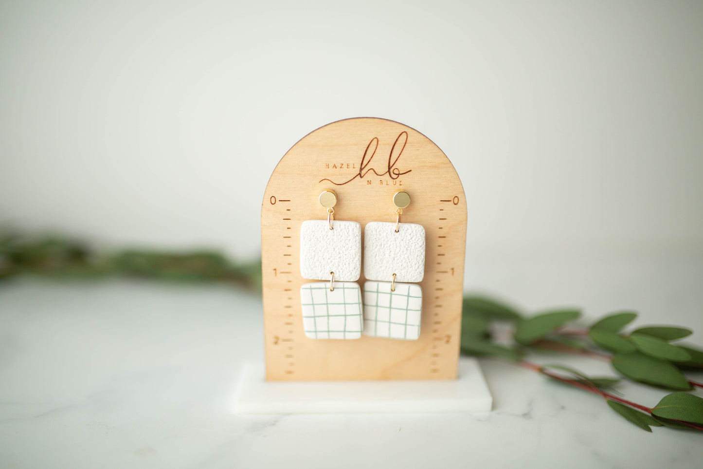 Clay Earrings | Square Dangles | Earth+Sky Collection