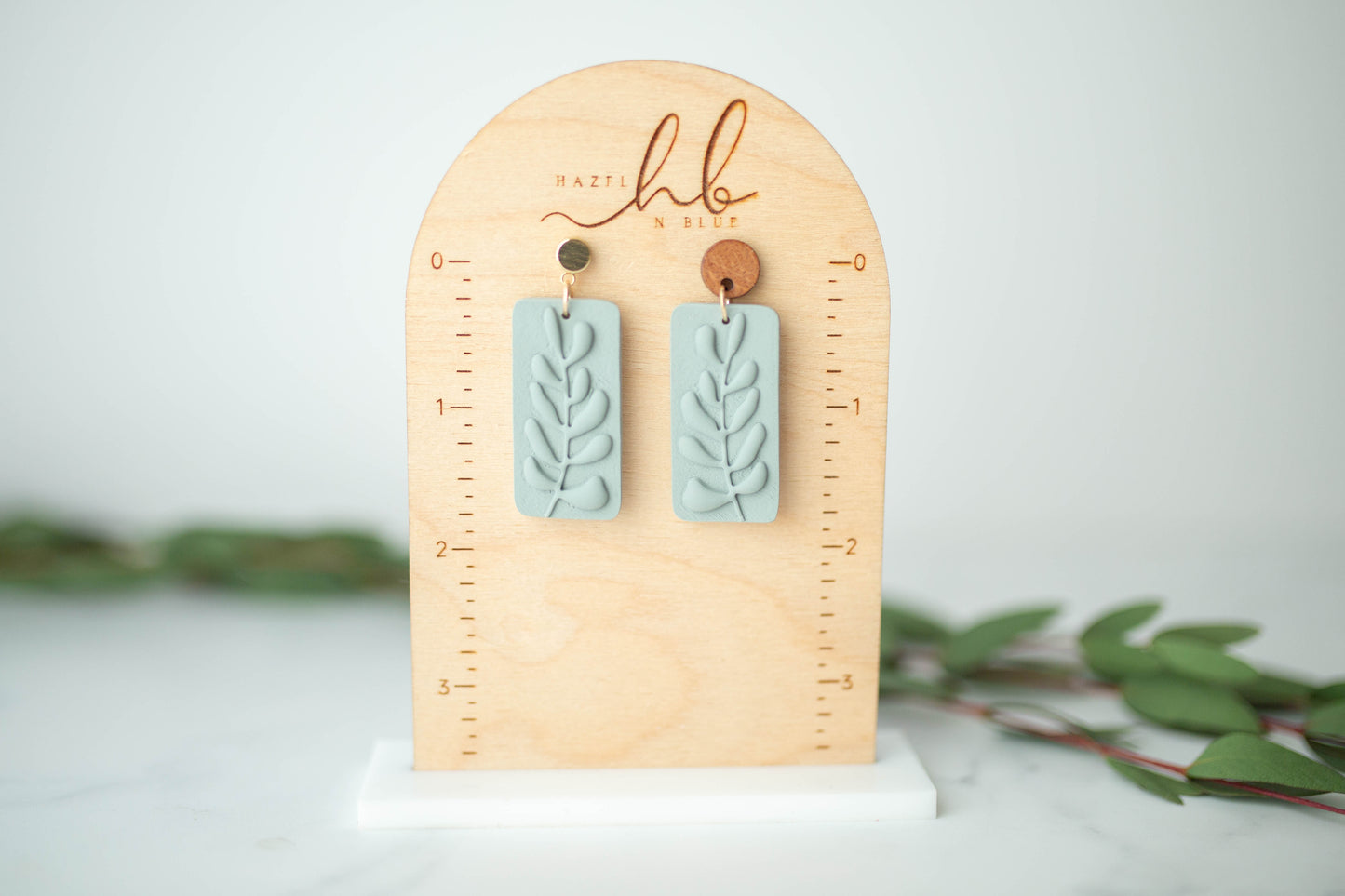 Clay Earrings | Fern Dangles | Earth+Sky Collection