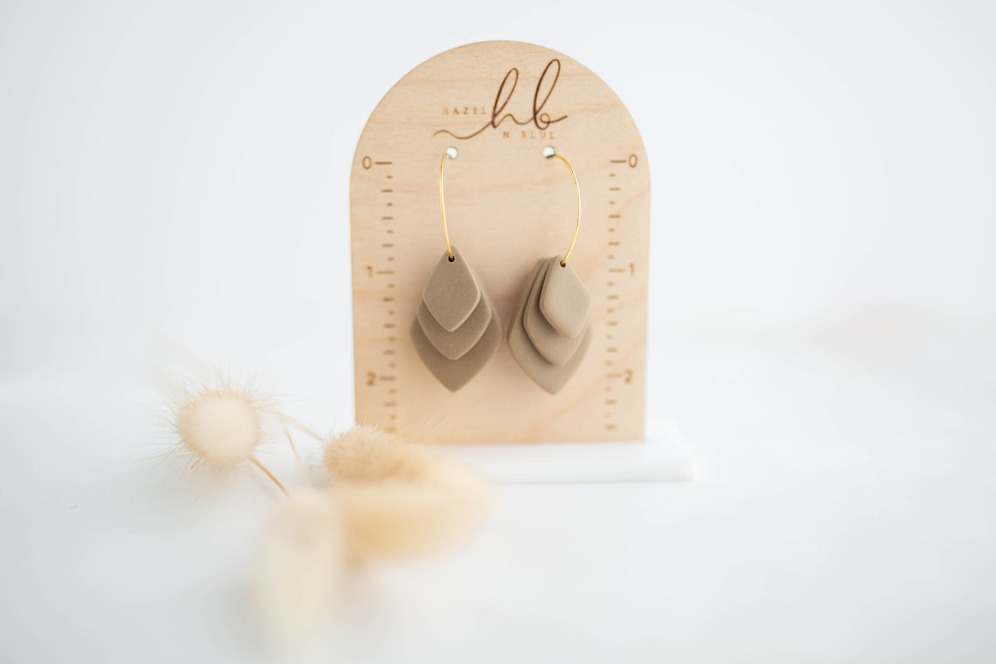 Clay Earrings | Stacked Hoops | All Things Neutral Collection