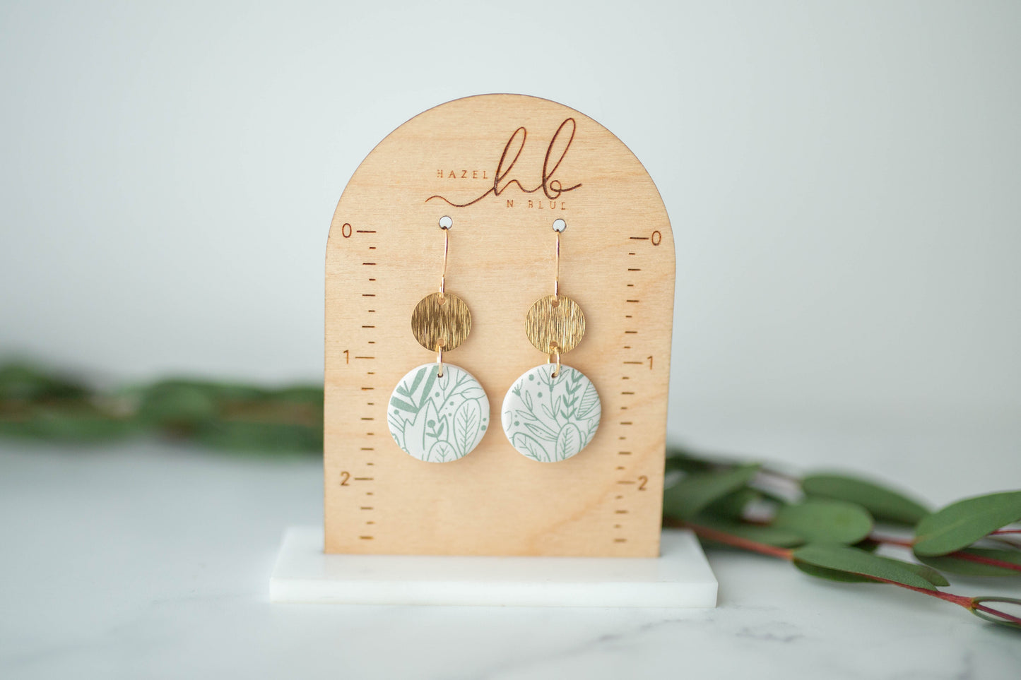 Clay Earrings | Flora Circle Dangles | Earth+Sky Collection