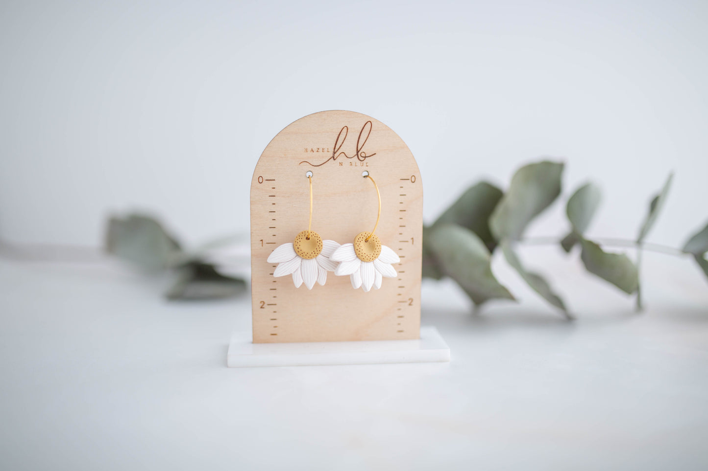 Clay Earrings | Lazy Daisy Hoops | In Bloom Collection