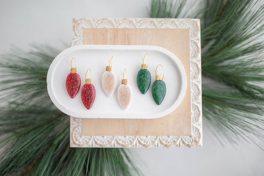 Clay Earrings | Festive Light Hoops | Jingle+Joy Collection