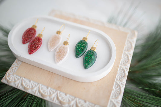 Clay Earrings | Festive Light Hoops | Jingle+Joy Collection