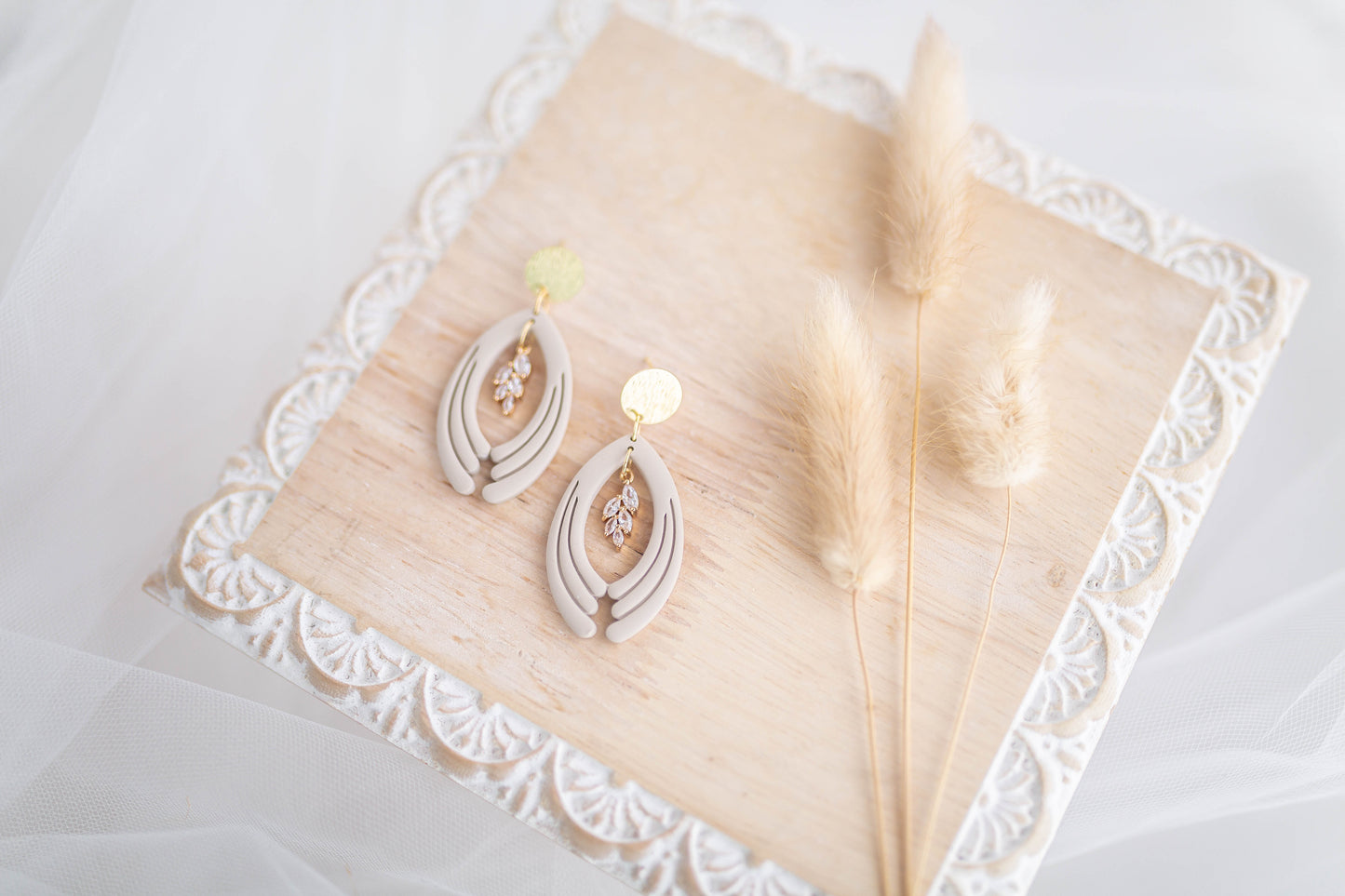 Clay Earrings | Luxe Crystal Long Dangles | Luxe Collection