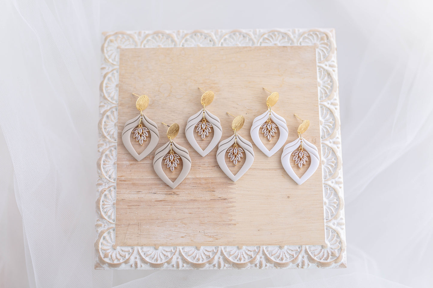 Clay Earrings | Luxe Crystal Dangles | Luxe Collection