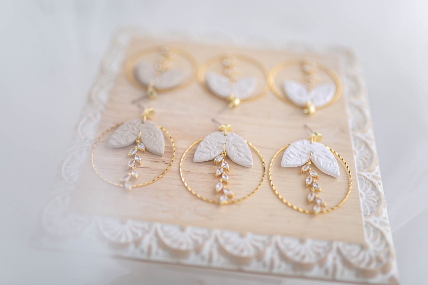 Clay Earrings | Floral Dangles | Luxe Collection