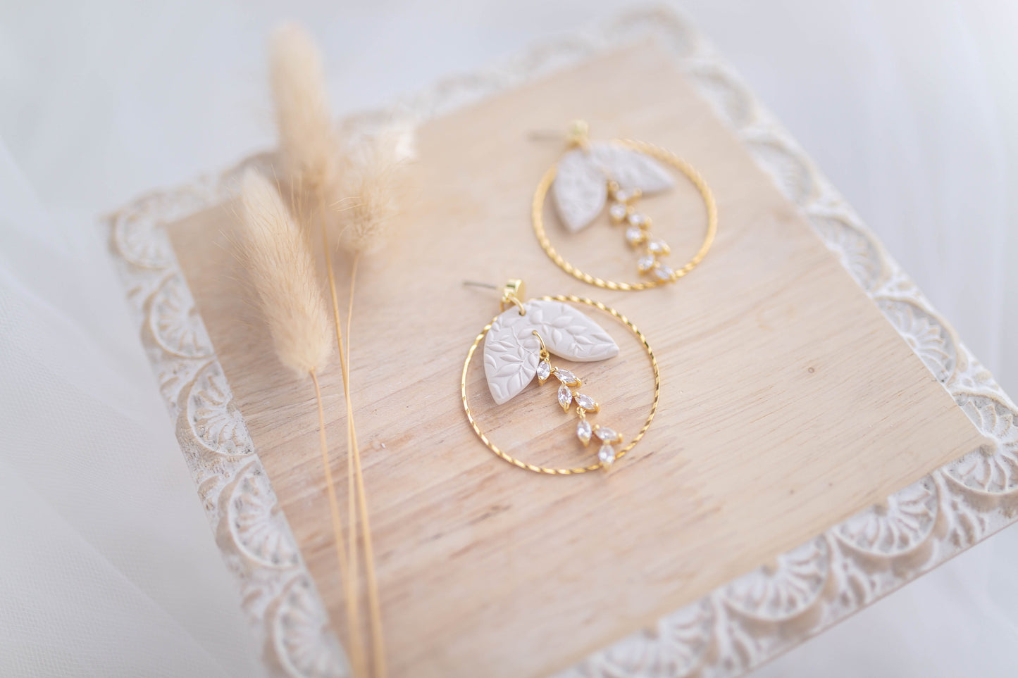 Clay Earrings | Floral Dangles | Luxe Collection