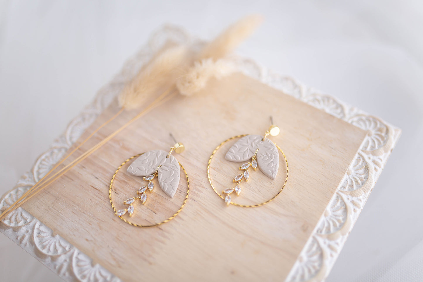 Clay Earrings | Floral Dangles | Luxe Collection