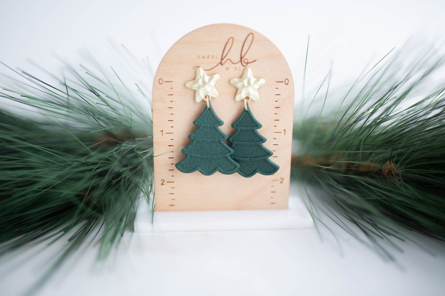 Clay Earrings | Tree Dangles | Jingle+Joy Collection