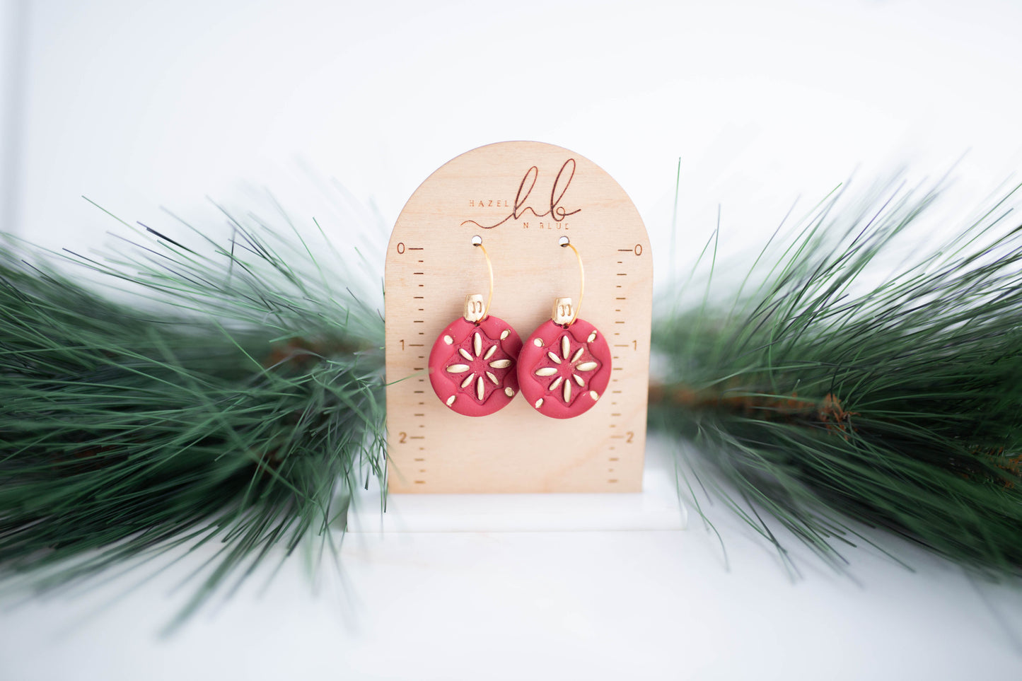 Clay Earrings | Ornament Hoops | Jingle+Joy Collection