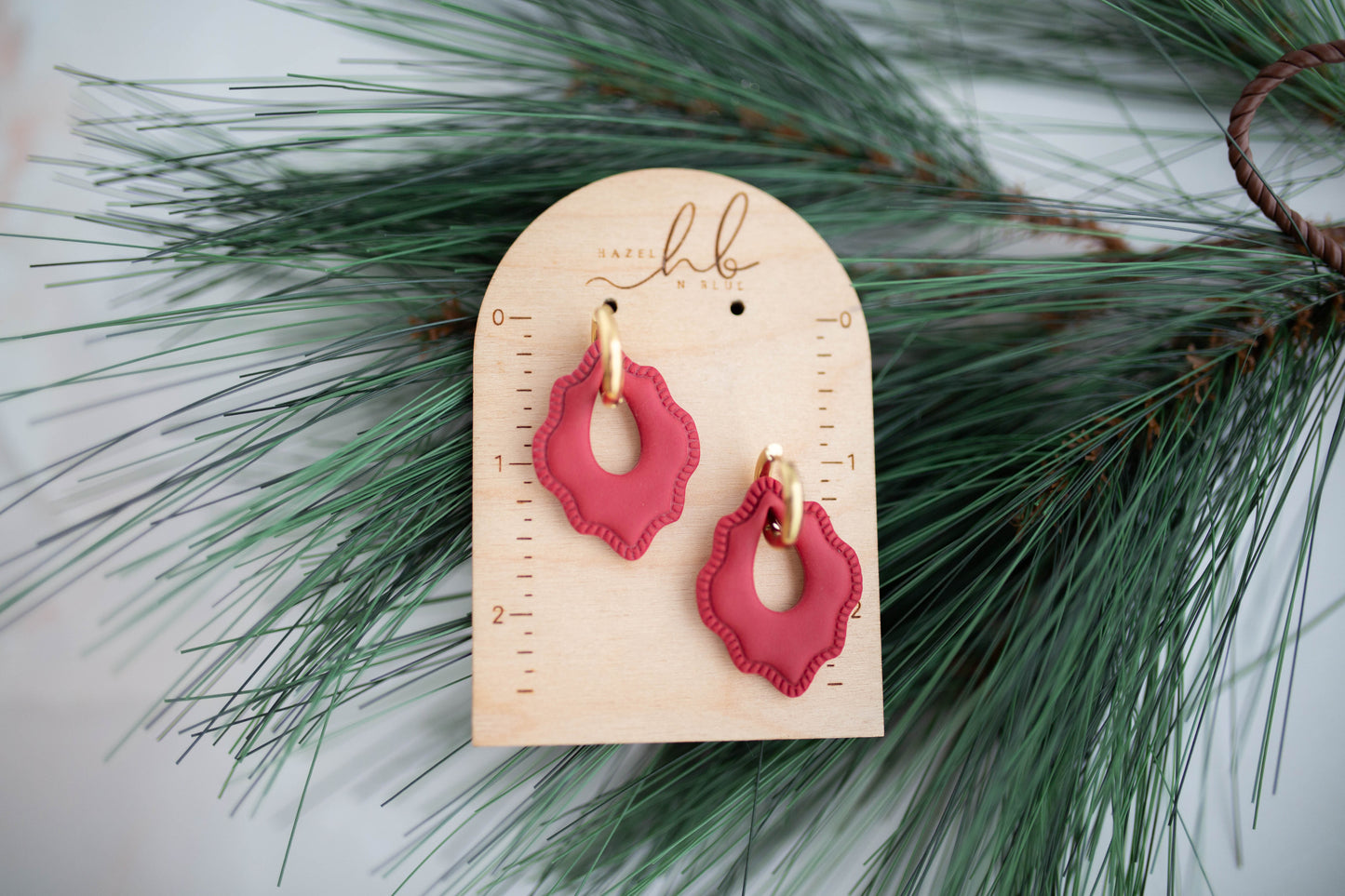 Clay Earrings | Festive Huggies | Jingle+Joy Collection