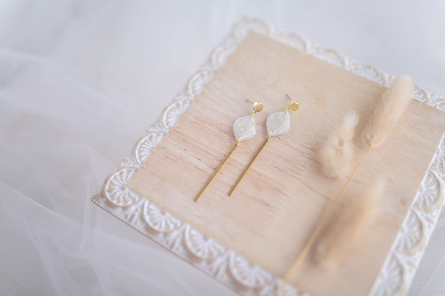 Clay Earrings | Opal Simple Dangles | Luxe Collection