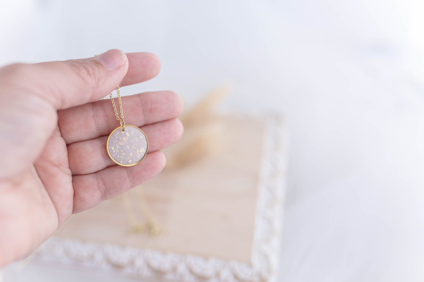 Clay Necklace | Opal Necklace | Luxe Collection