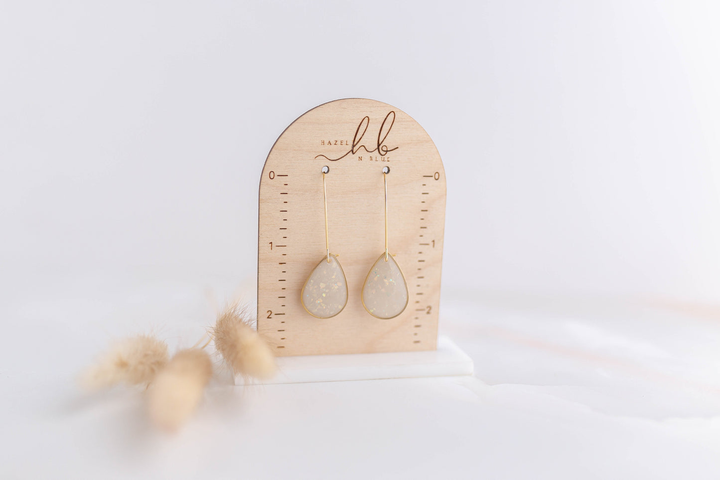 Clay Earrings | Opal Longline Dangles | Luxe Collection