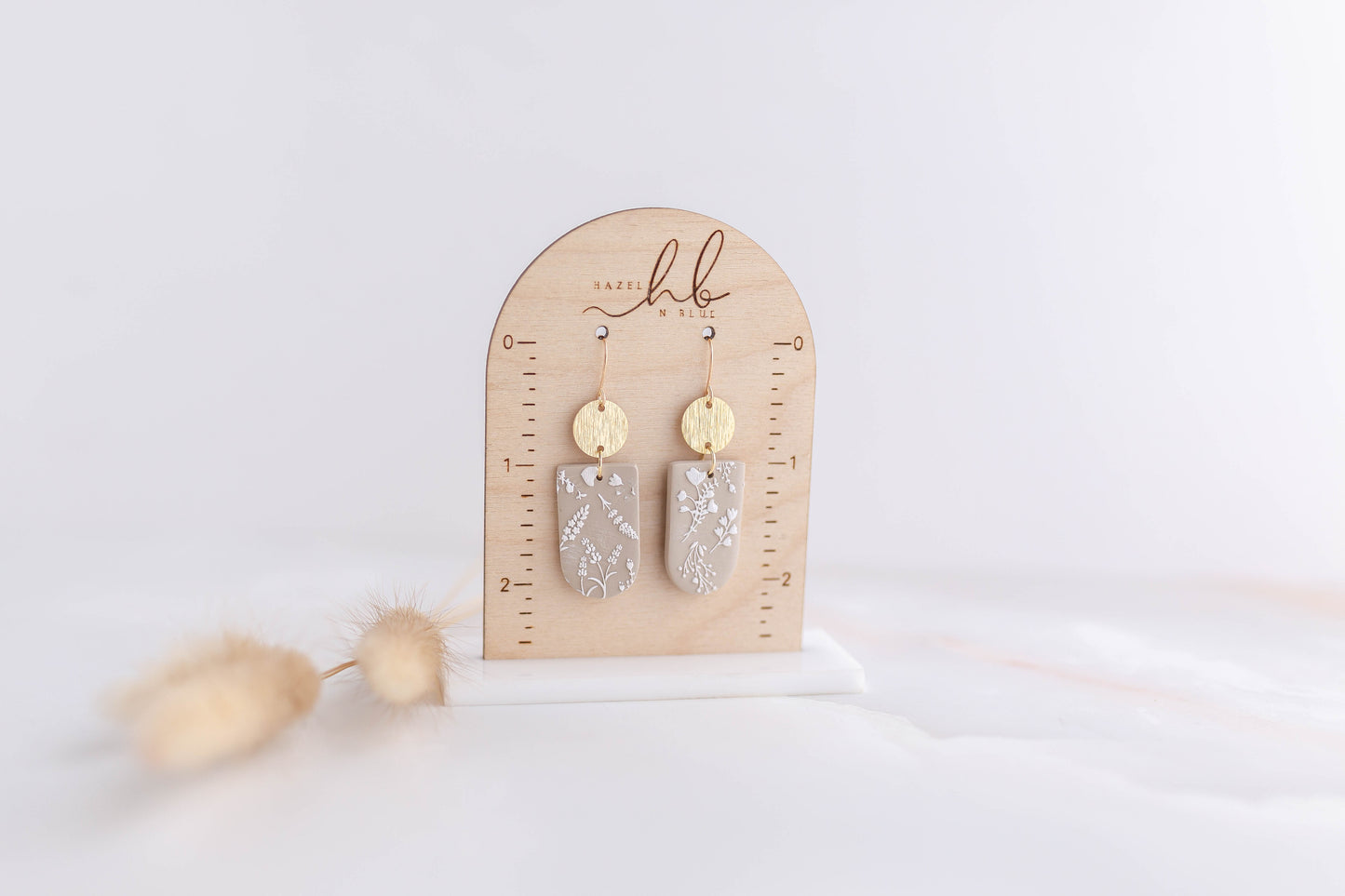 Clay Earrings | Champagne Florals | Luxe Collection