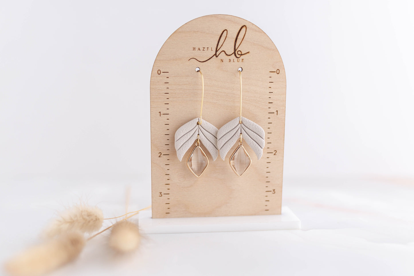 Clay Earrings | Floral Longline Hoops  | Luxe Collection
