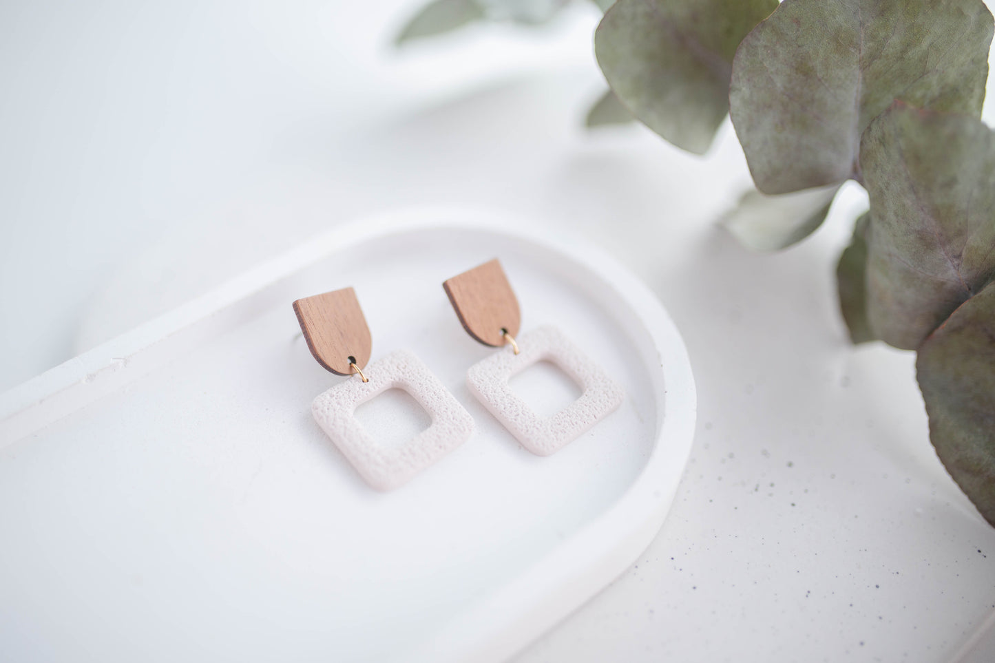 Clay Earrings | Square Dangles | In Bloom Collection
