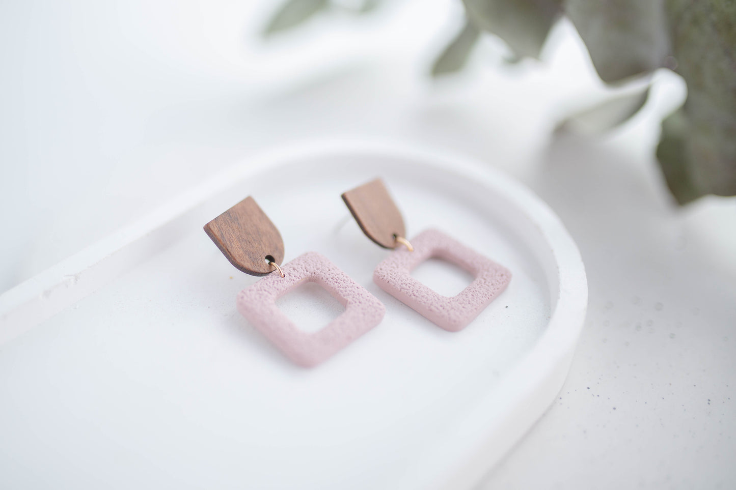 Clay Earrings | Square Dangles | In Bloom Collection
