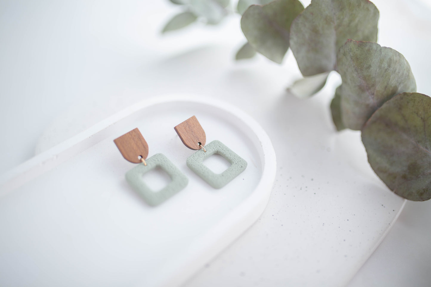Clay Earrings | Square Dangles | In Bloom Collection