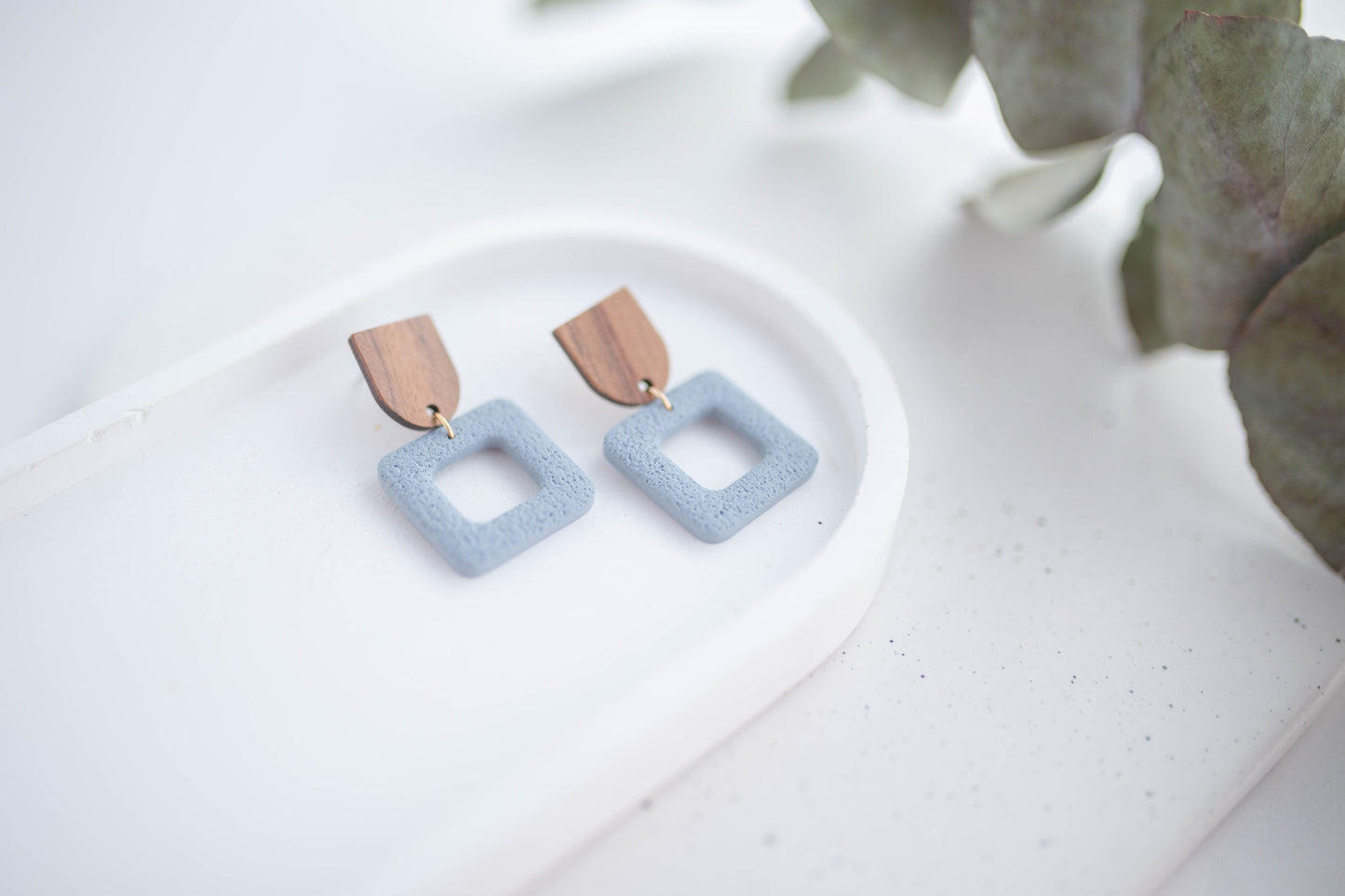 Clay Earrings | Square Dangles | In Bloom Collection