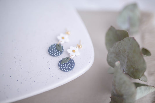 Clay Earrings | Fruit Blossoms | Picnic Basket Collection