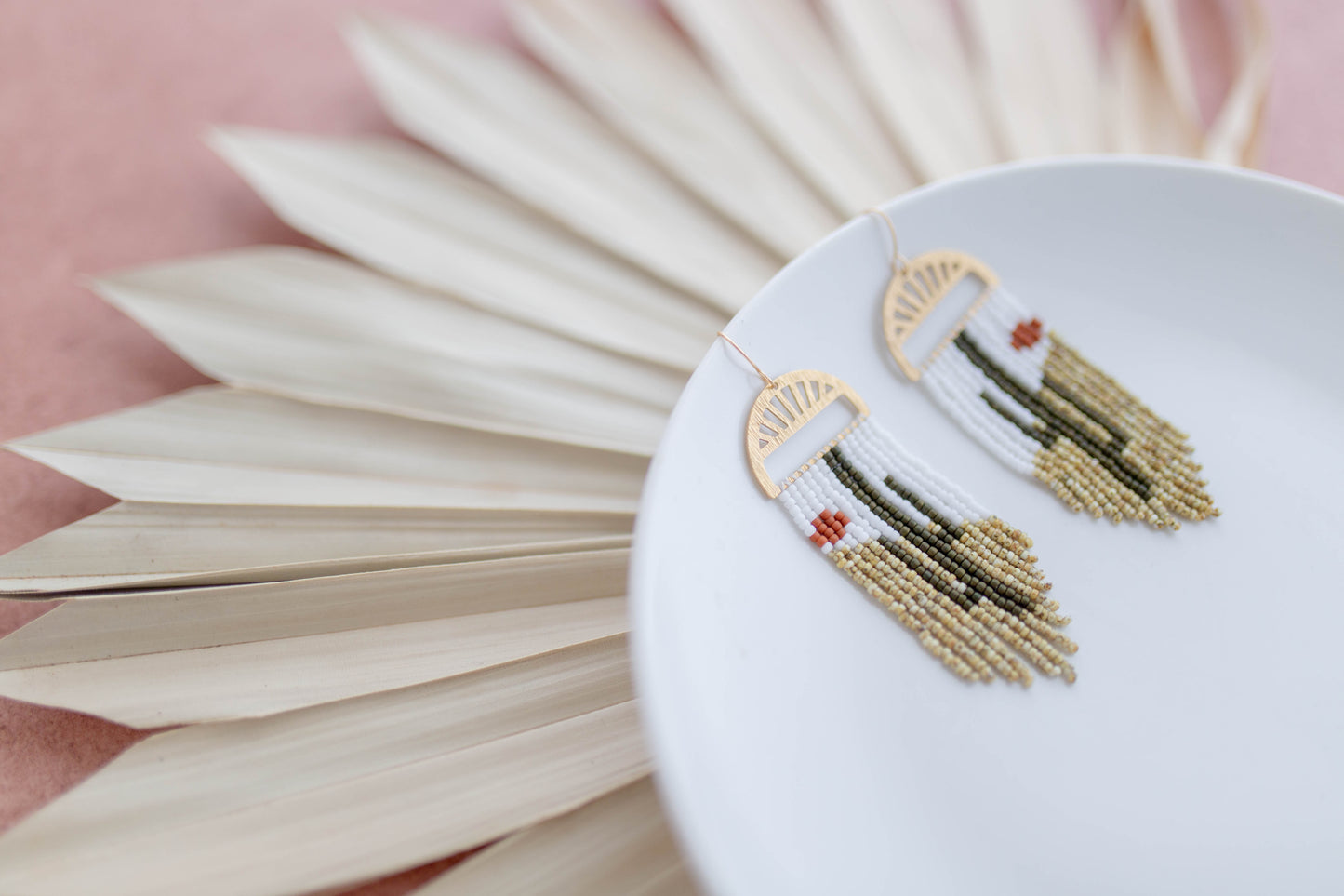 Beaded Earrings | Cactus Fringe | Desert Collection
