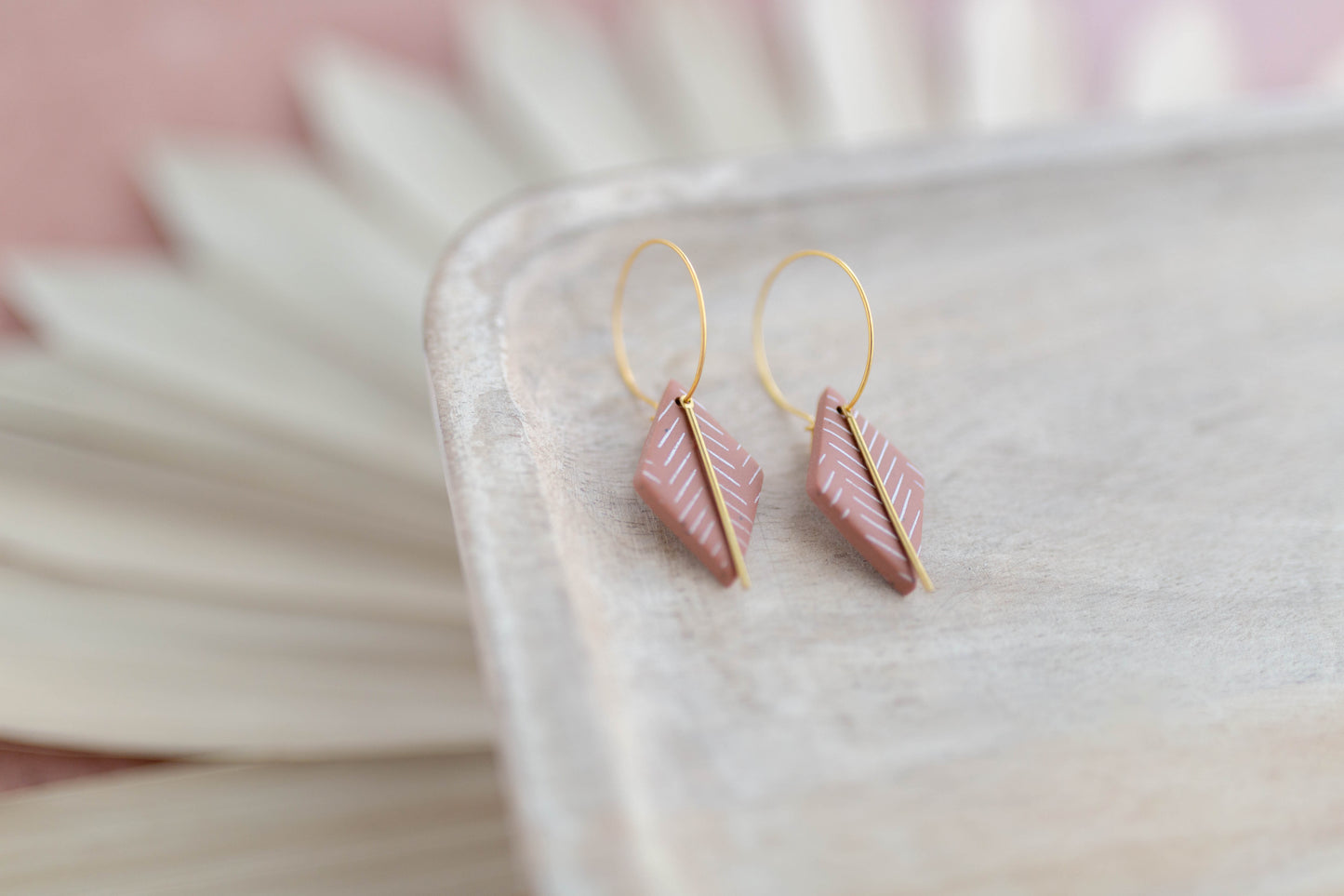 Clay Earrings | Desert Diamond Hoops | Desert Collection
