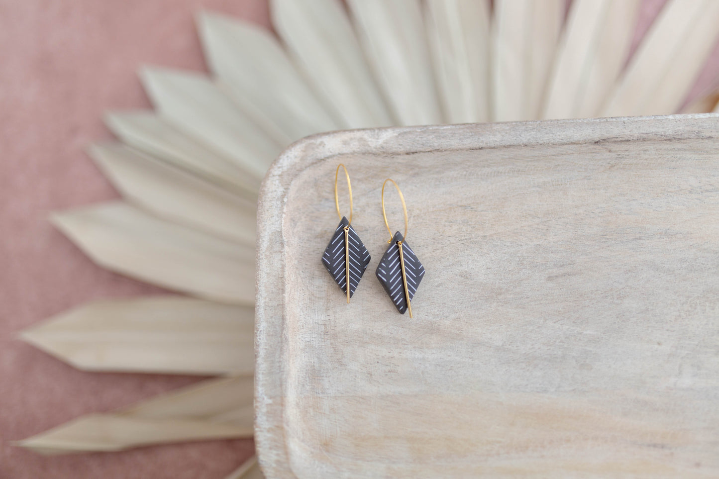 Clay Earrings | Desert Diamond Hoops | Desert Collection