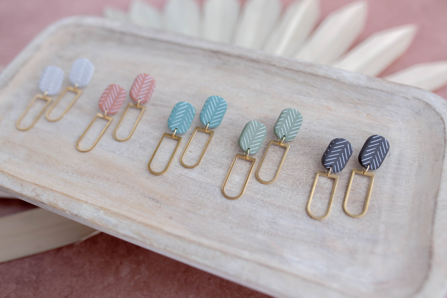 Clay Earrings | Simple Desert Dangles | Desert Collection
