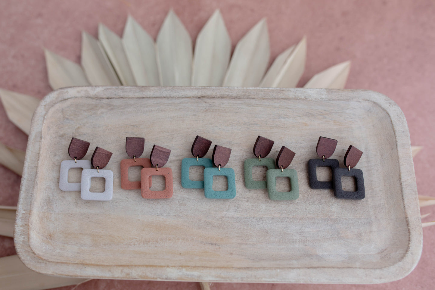 Clay Earrings | Desert Squares | Desert Collection