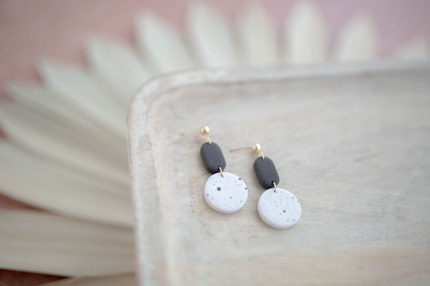 Clay Earrings | Simple Granite Dangles | Desert Collection