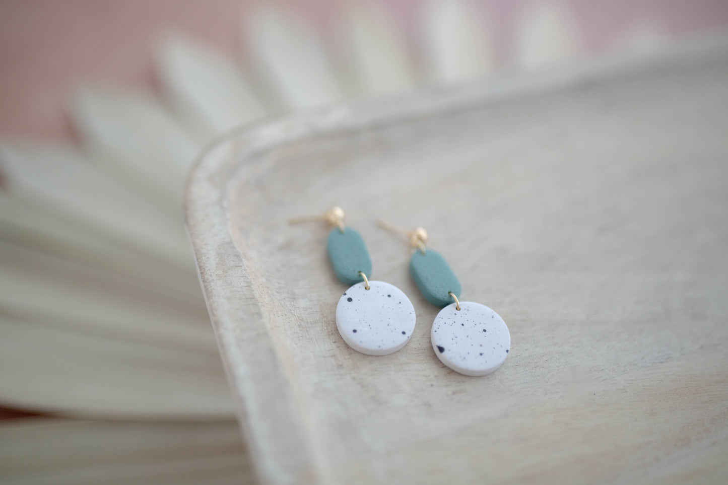 Clay Earrings | Simple Granite Dangles | Desert Collection