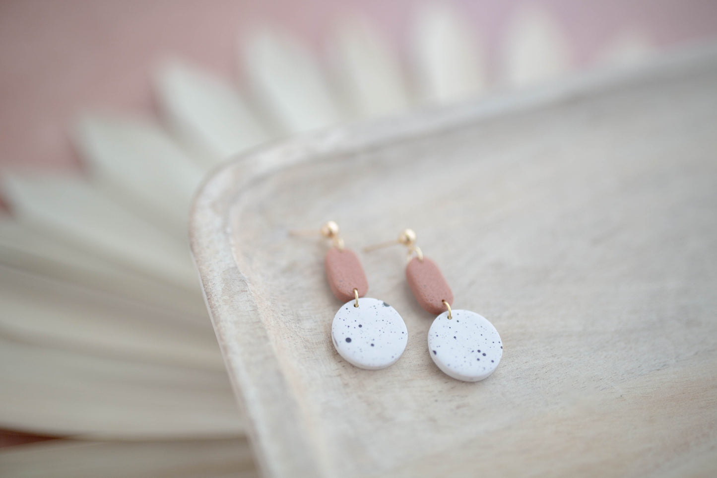 Clay Earrings | Simple Granite Dangles | Desert Collection