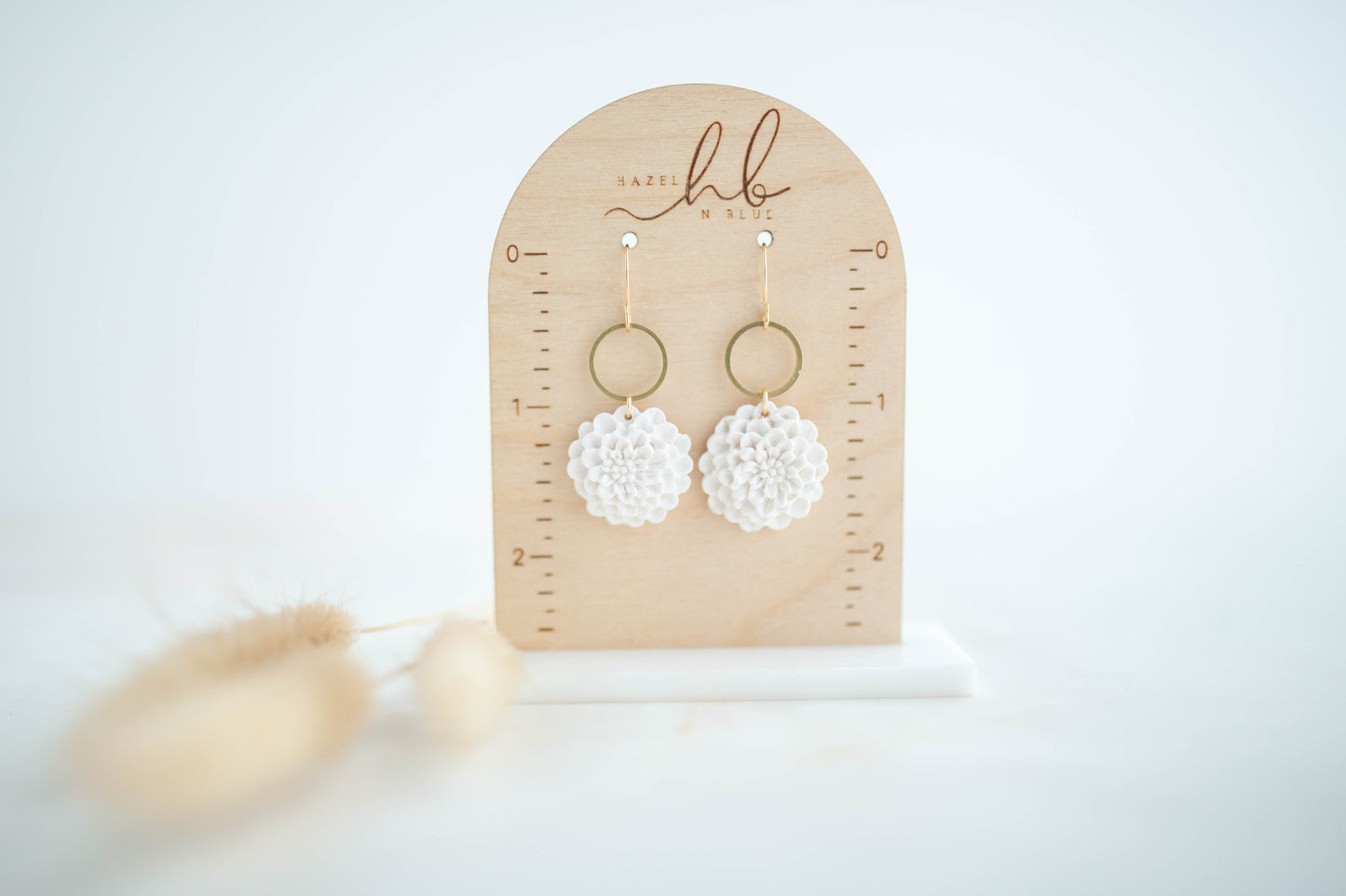 Clay Earrings | Small Dahlia Dangles