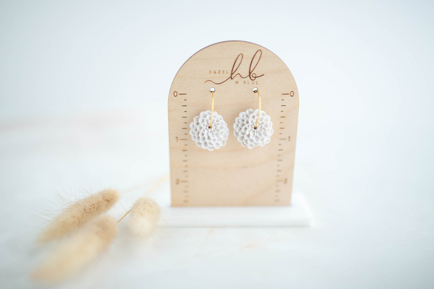 Clay Earrings | Dahlia Mini Hoops