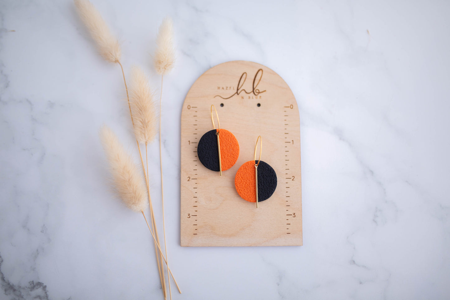 Clay Earrings | Game Day Half n Half Simple Circle Hoops | Civil War Collection