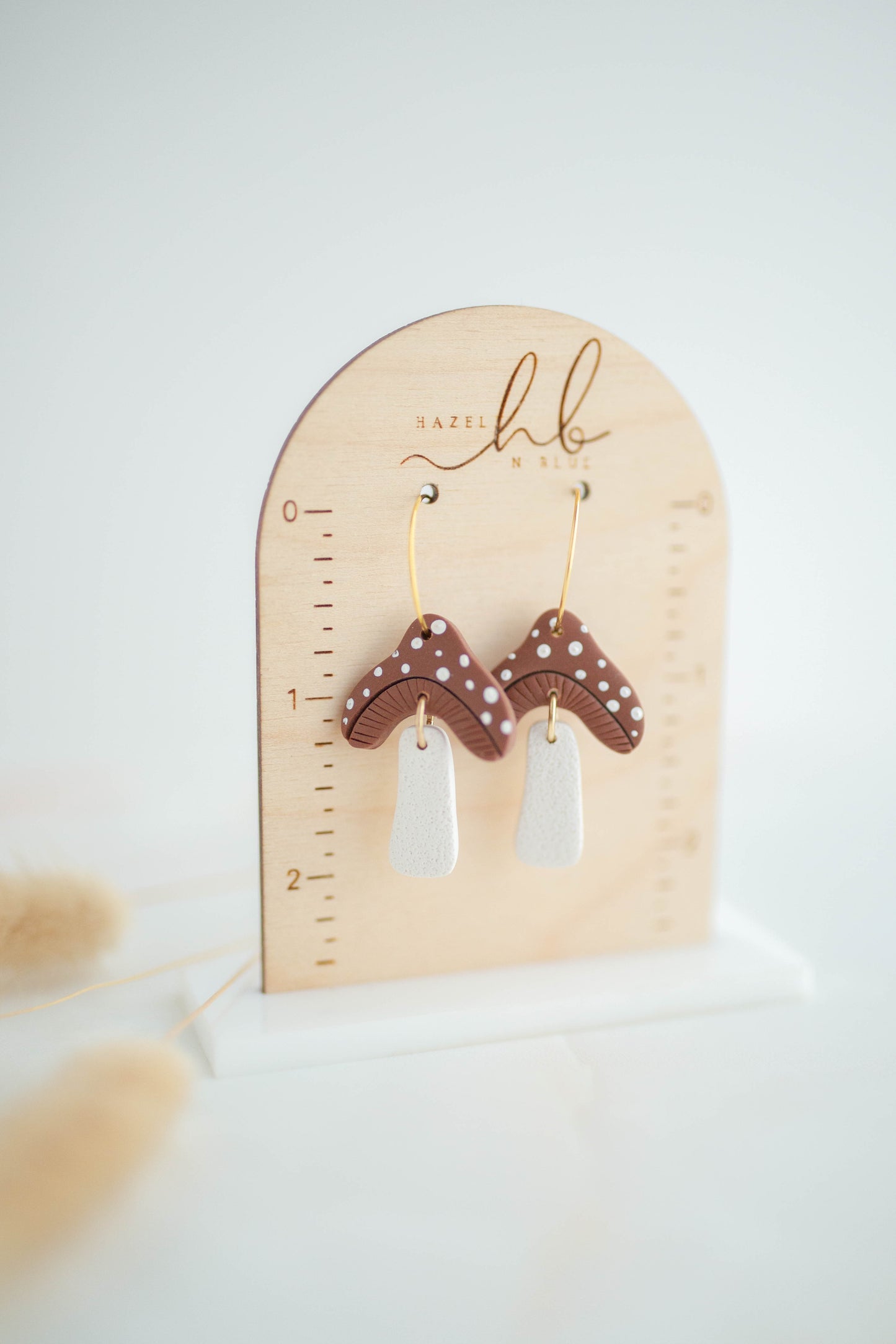Clay Earrings | Mushroom Hoops | All Things Fall Collection