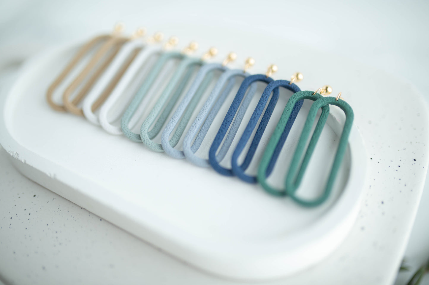 Clay Earrings | Oval Dangles | Earth+Sky Collection