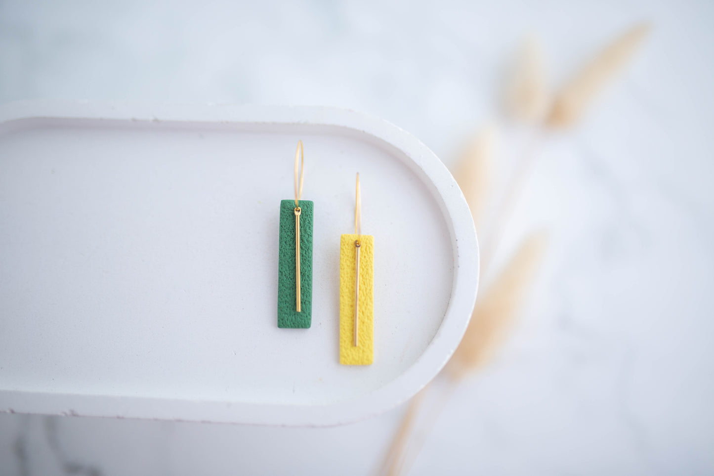 Clay Earrings | Game Day Simple Rectangle Hoops Mismatch | Civil War Collection