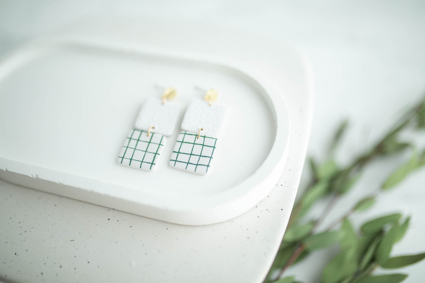 Clay Earrings | Square Dangles | Earth+Sky Collection