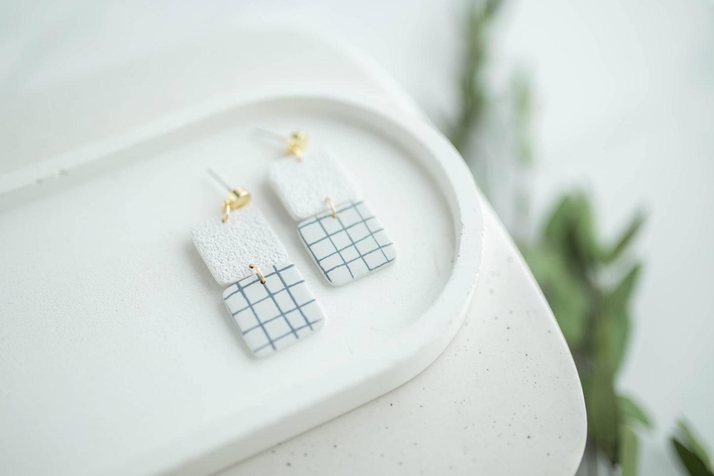 Clay Earrings | Square Dangles | Earth+Sky Collection