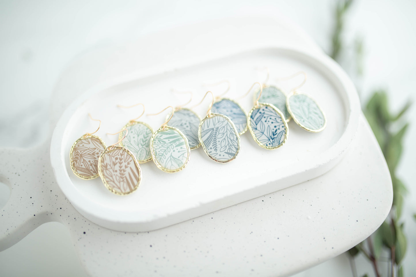 Clay Earrings | Flora Windows | Earth+Sky Collection